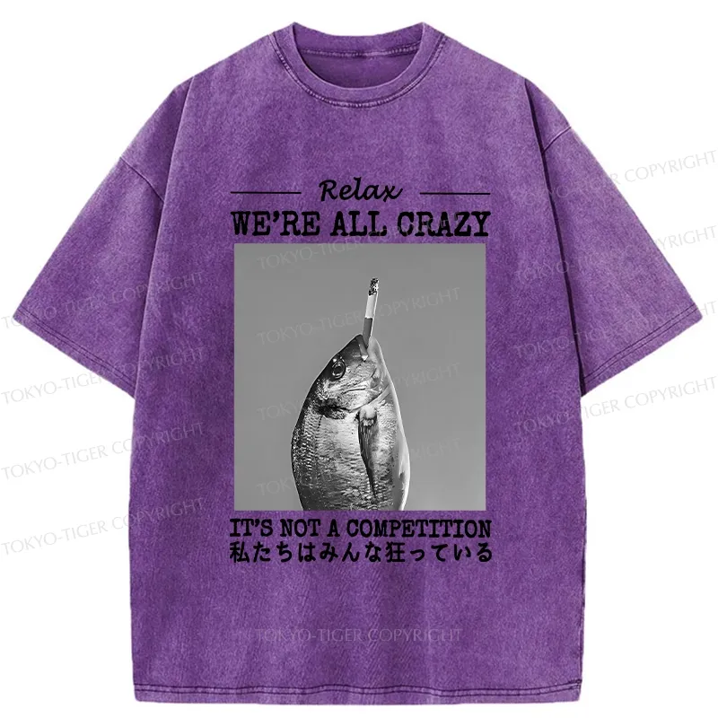 Tokyo-Tiger It's Not A Competition Washed T-Shirt