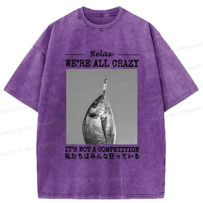 Tokyo-Tiger It's Not A Competition Washed T-Shirt