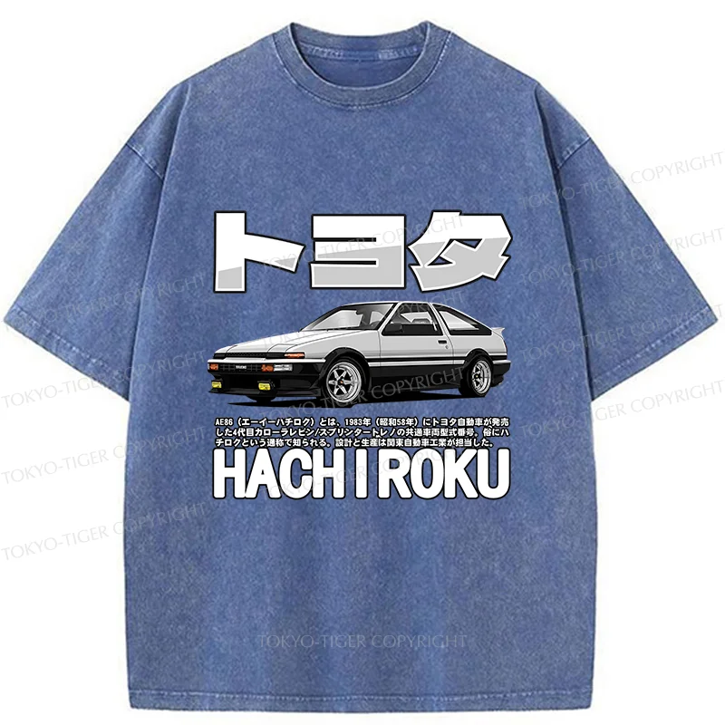 Tokyo-Tiger Japanese Classic Car Washed T-Shirt
