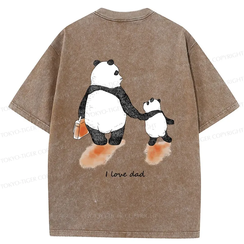 Tokyo-Tiger I Love My Father Back Washed T-Shirt