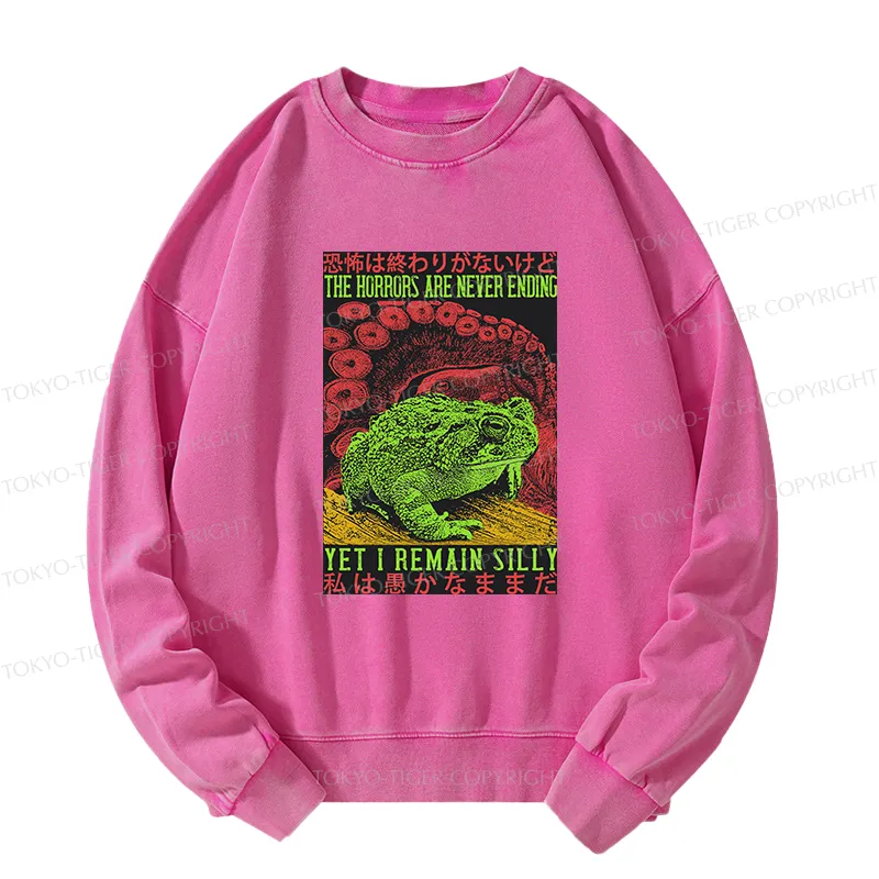 Tokyo-Tiger The Horrors Are Never Ending Japan Washed Sweatshirt