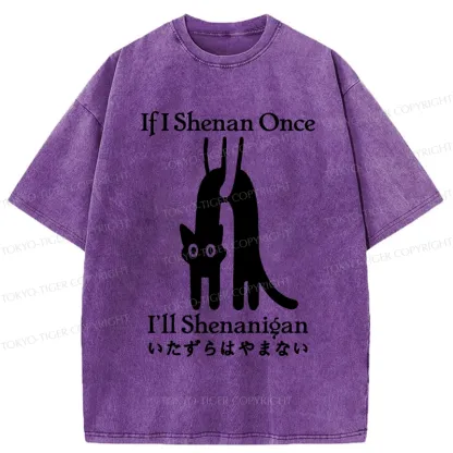 Tokyo-Tiger If I Shenan Once I'll Shenanigan Washed T-Shirt