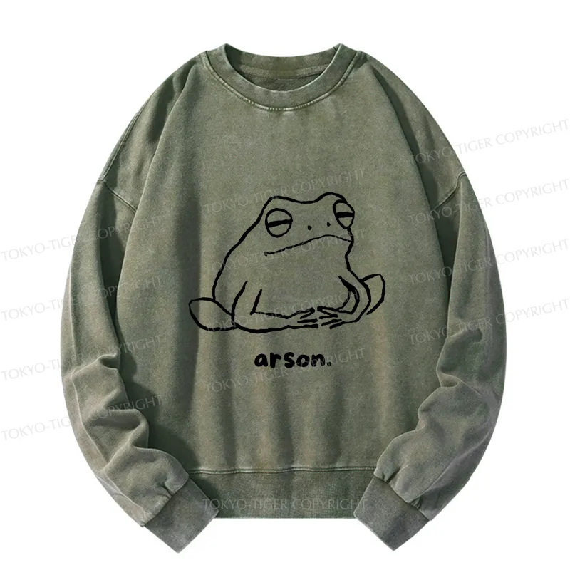 Tokyo-Tiger Japan Arsonist Frog Washed Sweatshirt