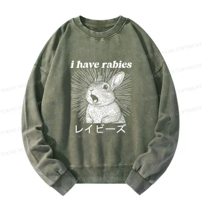 Tokyo-Tiger Funny Rabbit Washed Sweatshirt