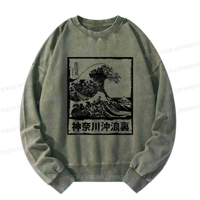 Tokyo-Tiger Legendary Wave Washed Sweatshirt