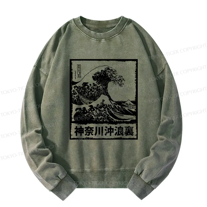 Tokyo-Tiger Legendary Wave Washed Sweatshirt