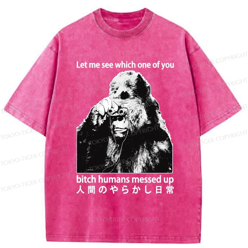 Tokyo-Tiger Human Mistakes In Daily Life Washed T-Shirt