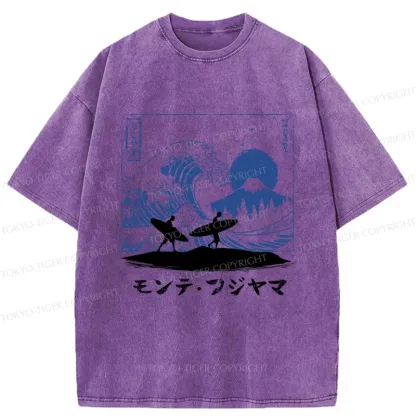 Tokyo-Tiger Japanese Surfing Washed T-Shirt