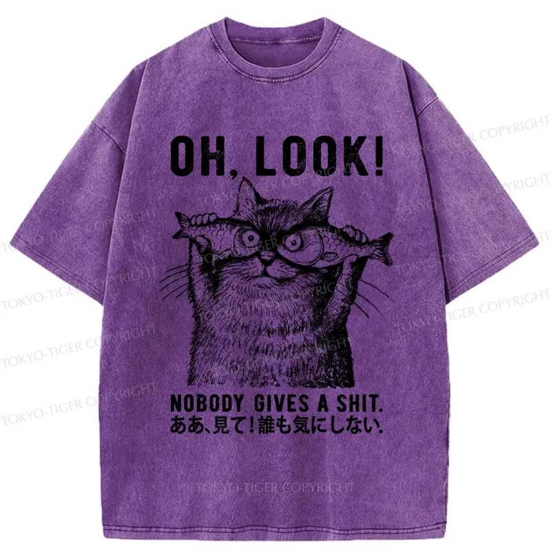 Tokyo-Tiger Oh Look No One Cares Washed T-Shirt