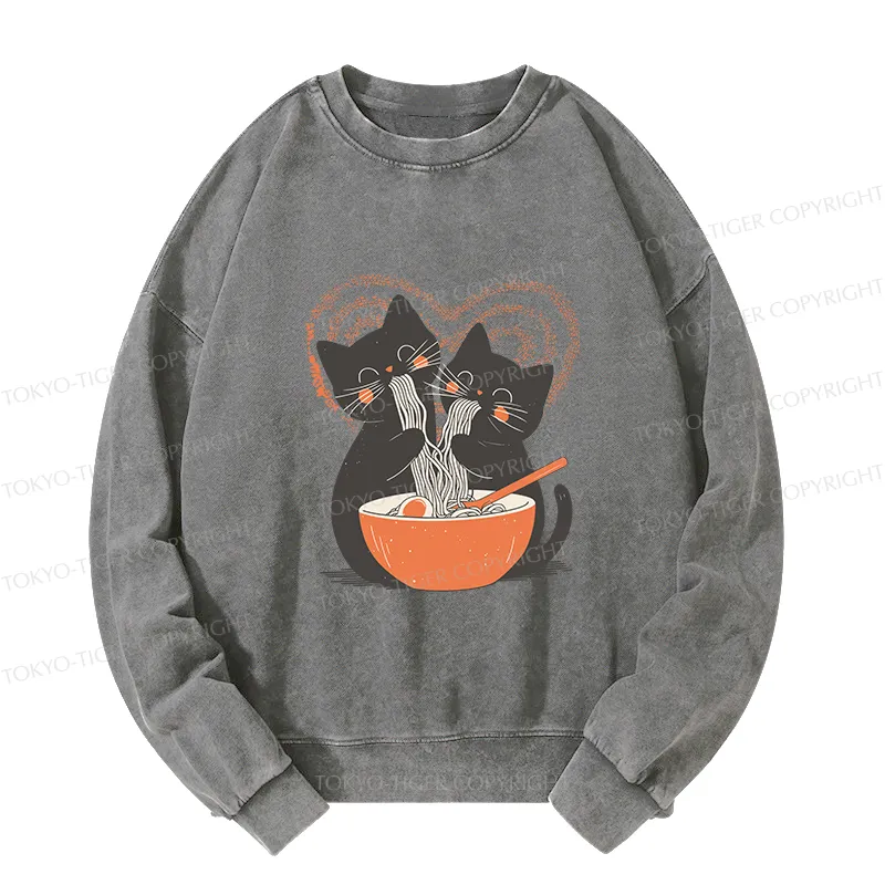 Tokyo-Tiger Let's Eat Ramen Together Washed Sweatshirt