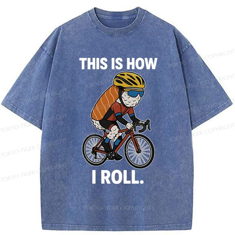 Tokyo-Tiger Rice Ball Cyclist Washed T-Shirt