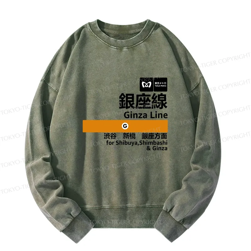 Tokyo-Tiger Ginza Line Japan Washed Sweatshirt