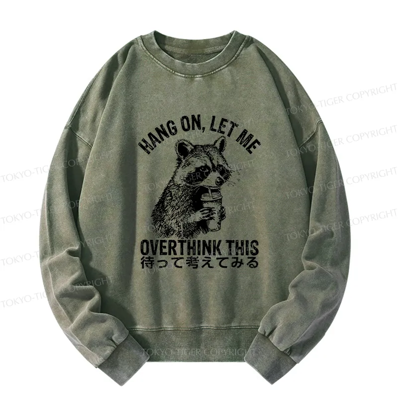 Tokyo-Tiger Overthink Raccoon Washed Sweatshirt