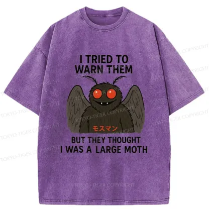 Tokyo-Tiger Funny Mothman Washed T-Shirt