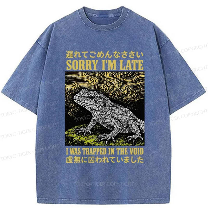 Tokyo-Tiger Lizard Trapped In The Void Washed T-Shirt