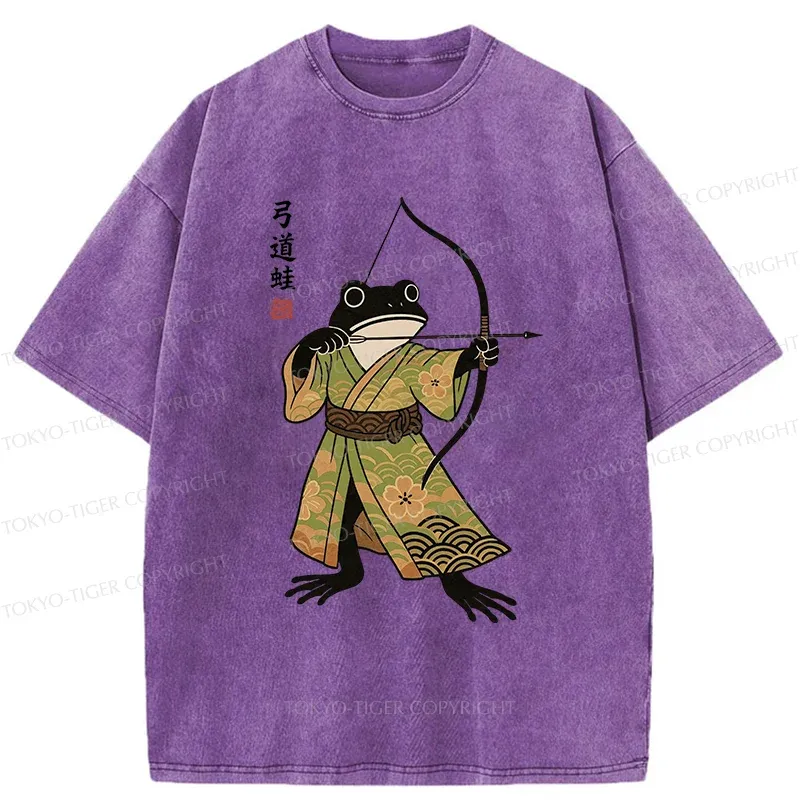 Tokyo-Tiger Frog Shooter Washed T-Shirt
