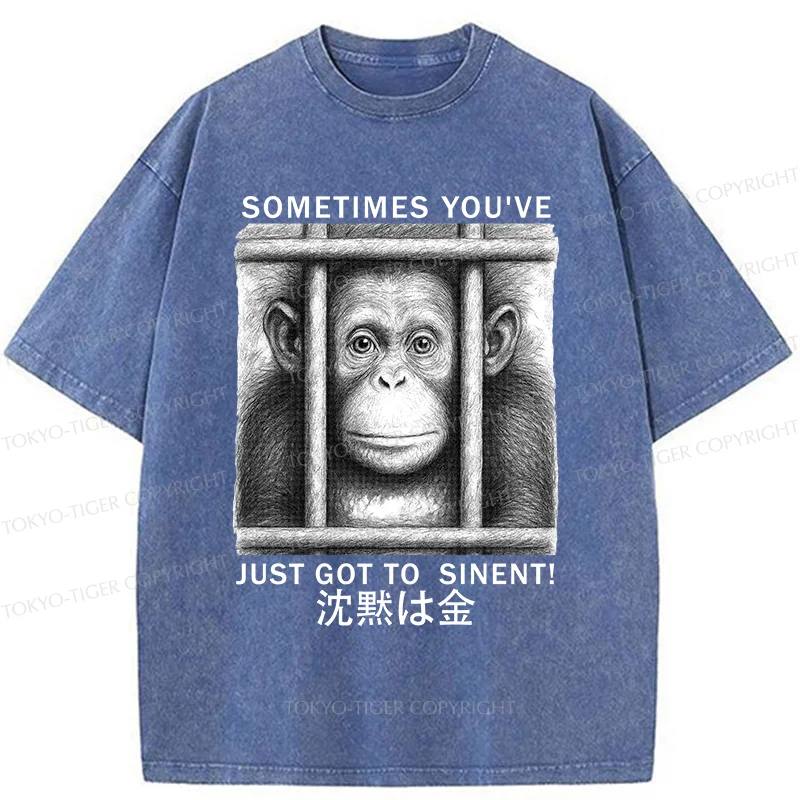 Tokyo-Tiger Silent Gorilla Washed T-Shirt