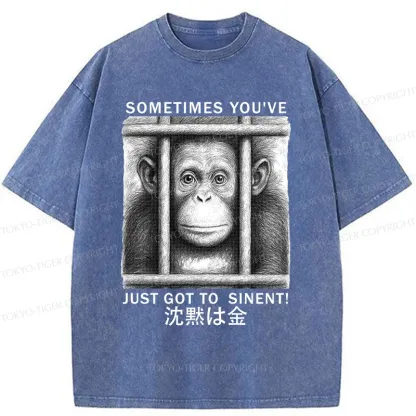 Tokyo-Tiger Silent Gorilla Washed T-Shirt