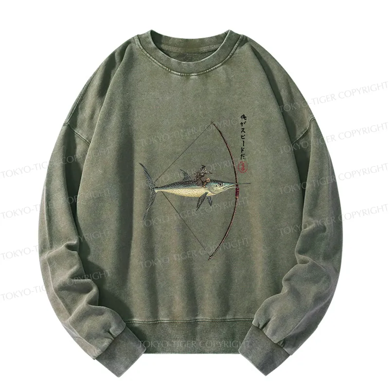 Tokyo-Tiger I Am Speed Washed Sweatshirt