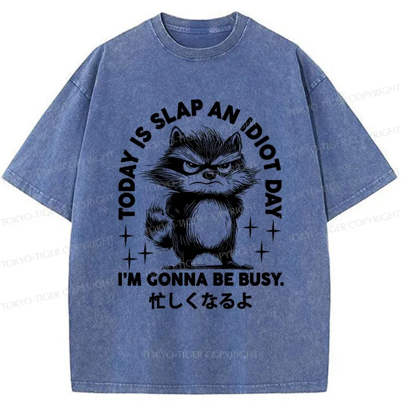 Tokyo-Tiger Busy Raccoon Washed T-Shirt