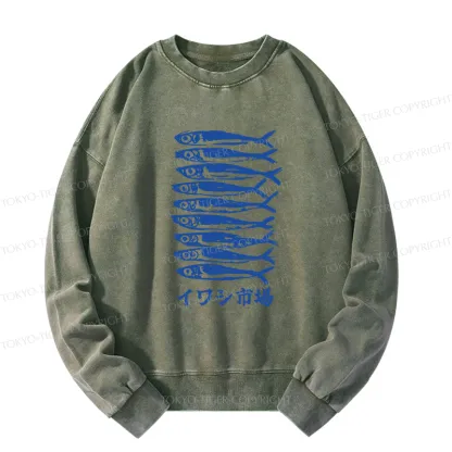 Tokyo-Tiger Sardine Market Washed Sweatshirt
