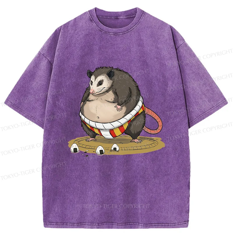 Tokyo-Tiger Opossum Sumo Washed T-Shirt