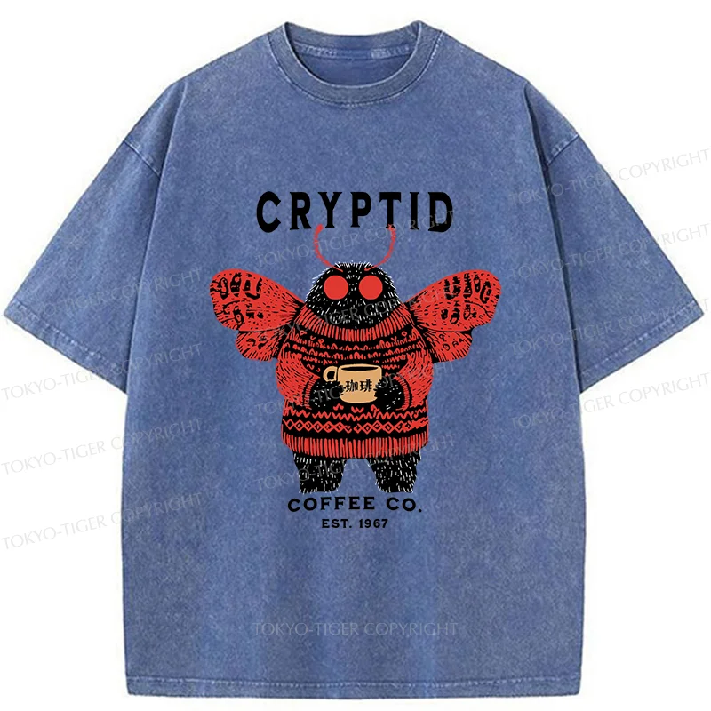 Tokyo-Tiger Mothman Coffee Washed T-Shirt