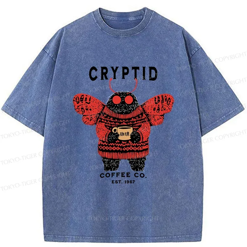 Tokyo-Tiger Mothman Coffee Washed T-Shirt