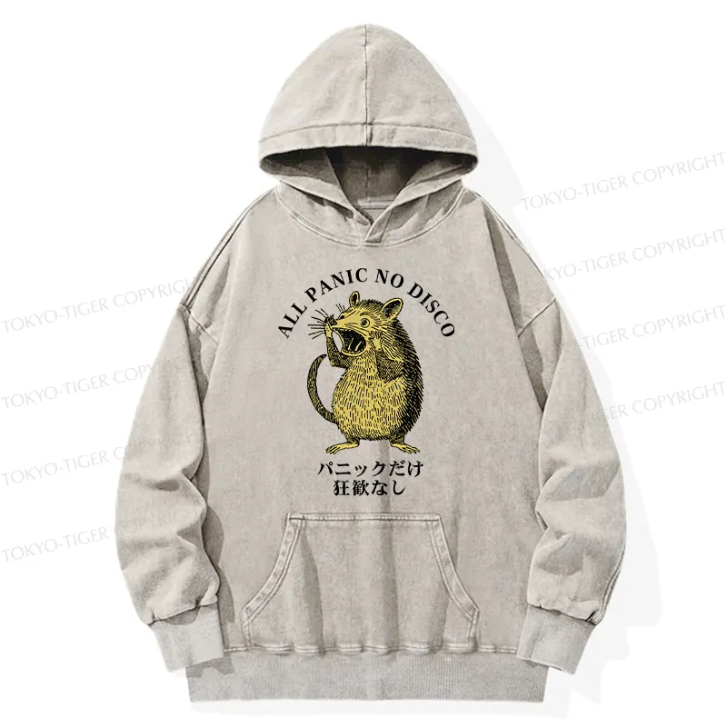 Tokyo-Tiger All Panic No Disco Washed Hoodie