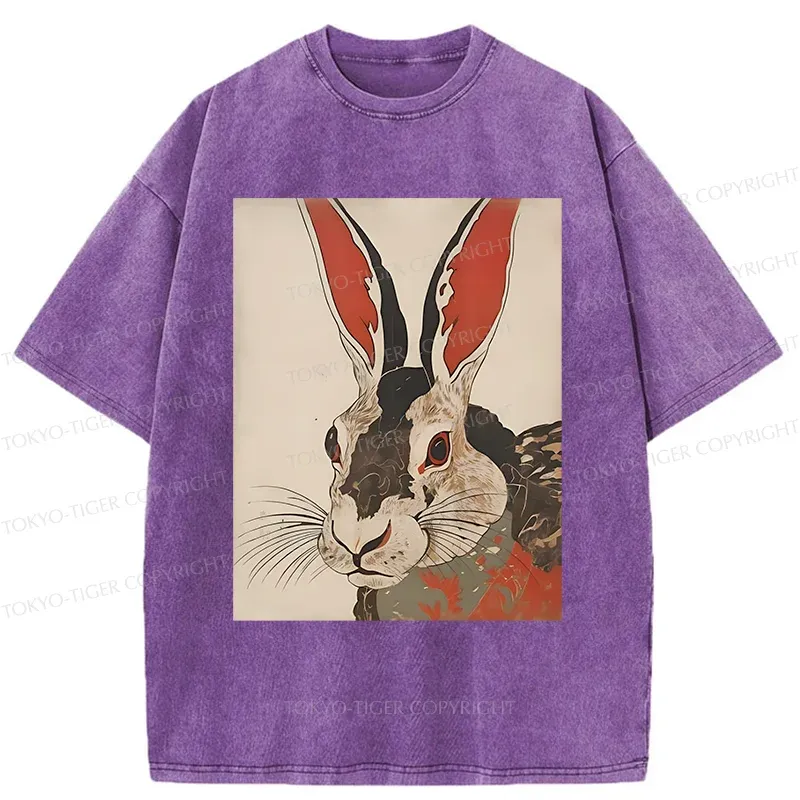 Tokyo-Tiger Vintage Japanese Rabbit Washed T-Shirt