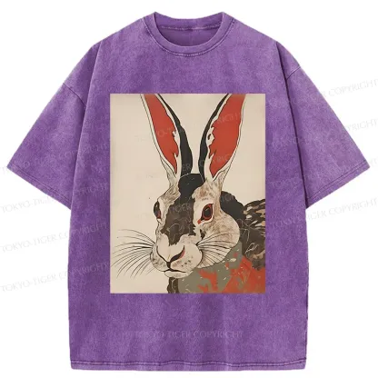 Tokyo-Tiger Vintage Japanese Rabbit Washed T-Shirt