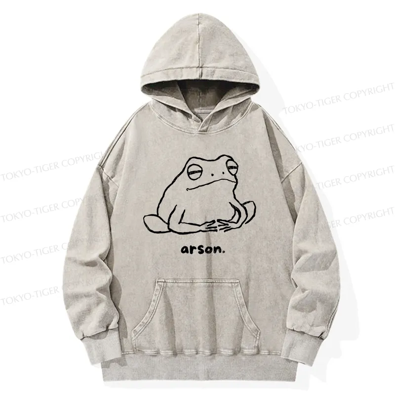Tokyo-Tiger Japan Arsonist Frog Washed Hoodie