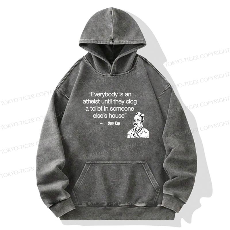 Tokyo-Tiger Funny Sun Tzu Saying Washed Hoodie