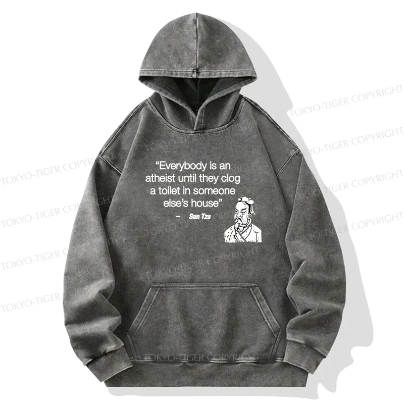 Tokyo-Tiger Funny Sun Tzu Saying Washed Hoodie