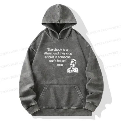 Tokyo-Tiger Funny Sun Tzu Saying Washed Hoodie