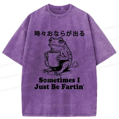 Tokyo-Tiger Farting Frog Washed T-Shirt