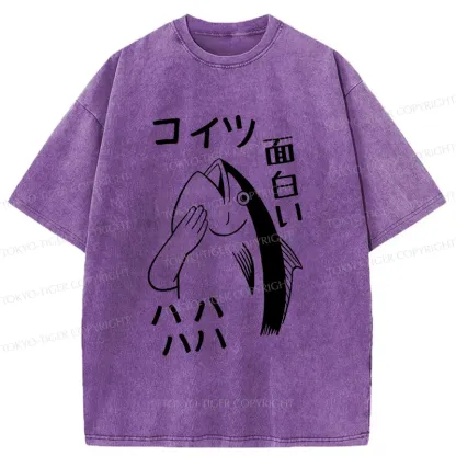 Tokyo-Tiger Teasing Fishman Washed T-Shirt