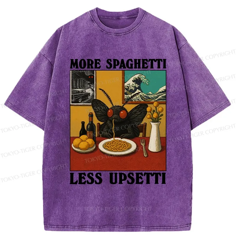 Tokyo-Tiger More Spaghetti Less Upsetti Mothman Washed T-Shirt