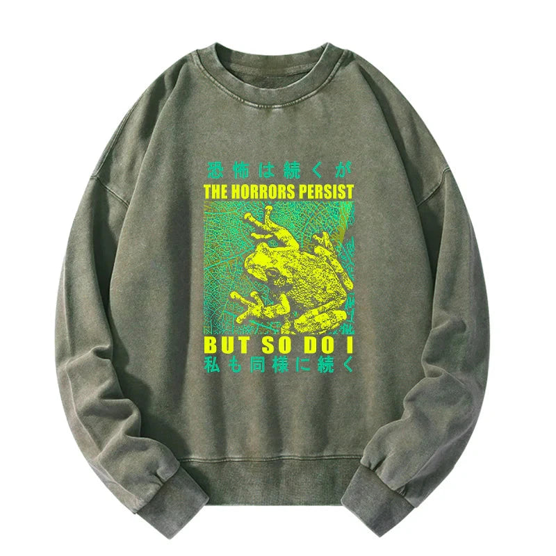 Tokyo-Tiger The Horrors Persist Forg Washed Sweatshirt