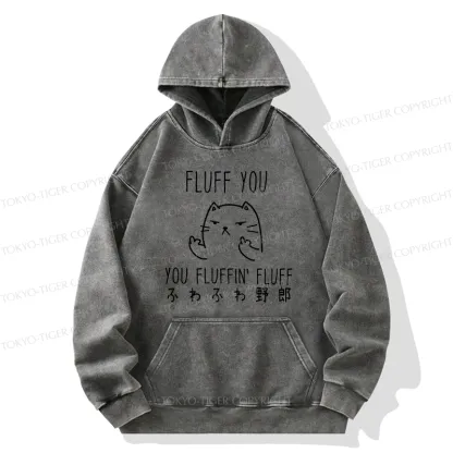 Tokyo-Tiger Fluff You Cat Washed Hoodie