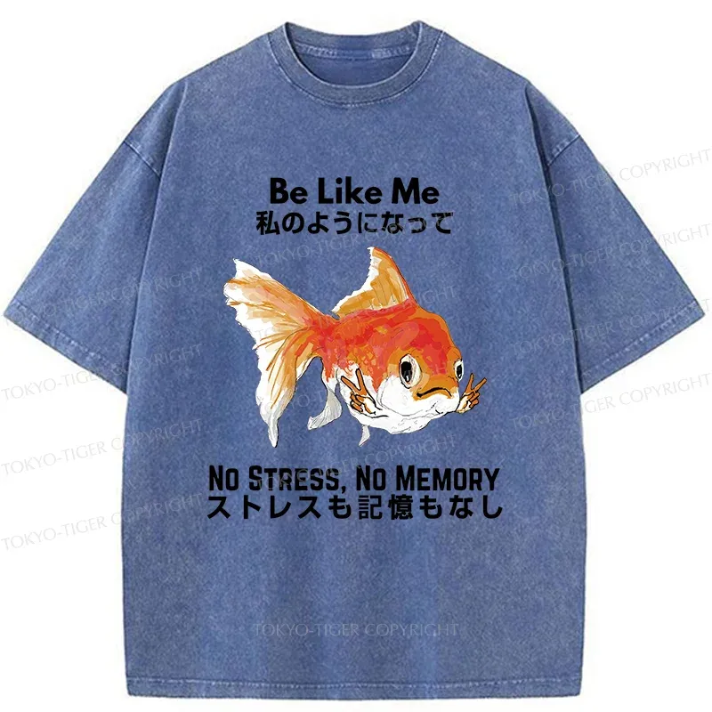 Tokyo-Tiger Live Like A Fish Washed T-Shirt