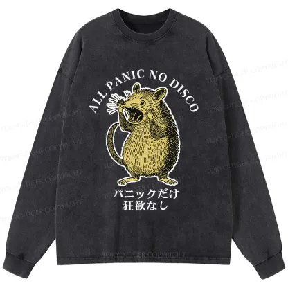 Tokyo-Tiger All Panic No Disco Washed Long Sleeve T-Shirt