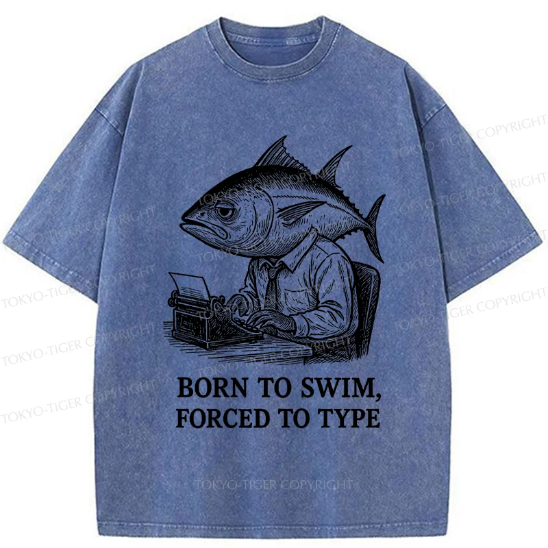 Tokyo-Tiger Tuna At Work Washed T-Shirt