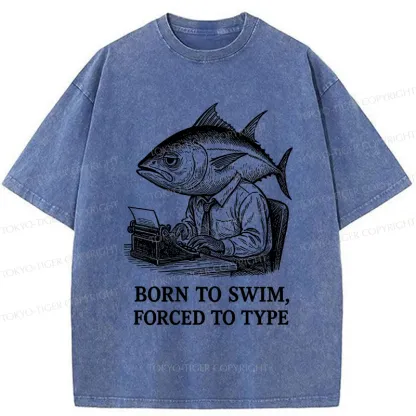 Tokyo-Tiger Tuna At Work Washed T-Shirt