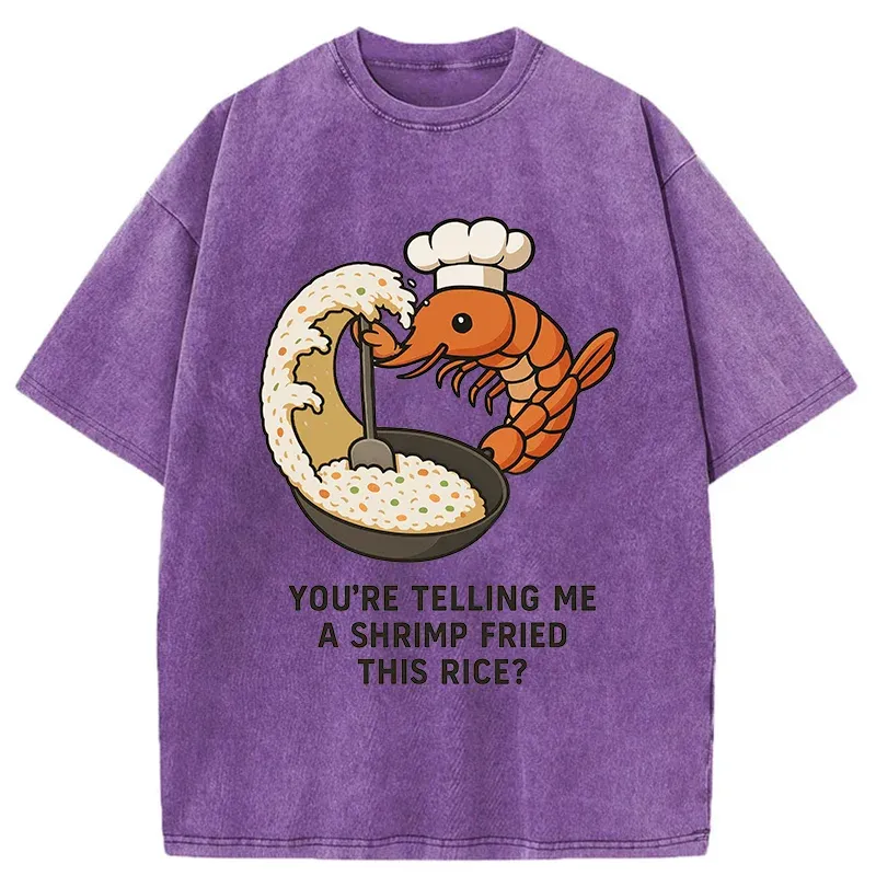 Tokyo-Tiger Shrimp Fried Rice Washed T-Shirt