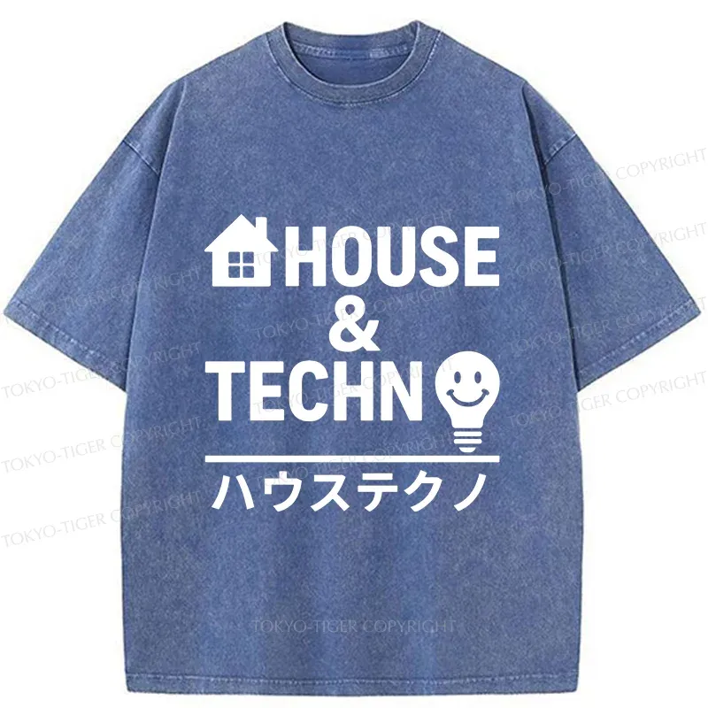 Tokyo-Tiger Tech House Washed T-Shirt