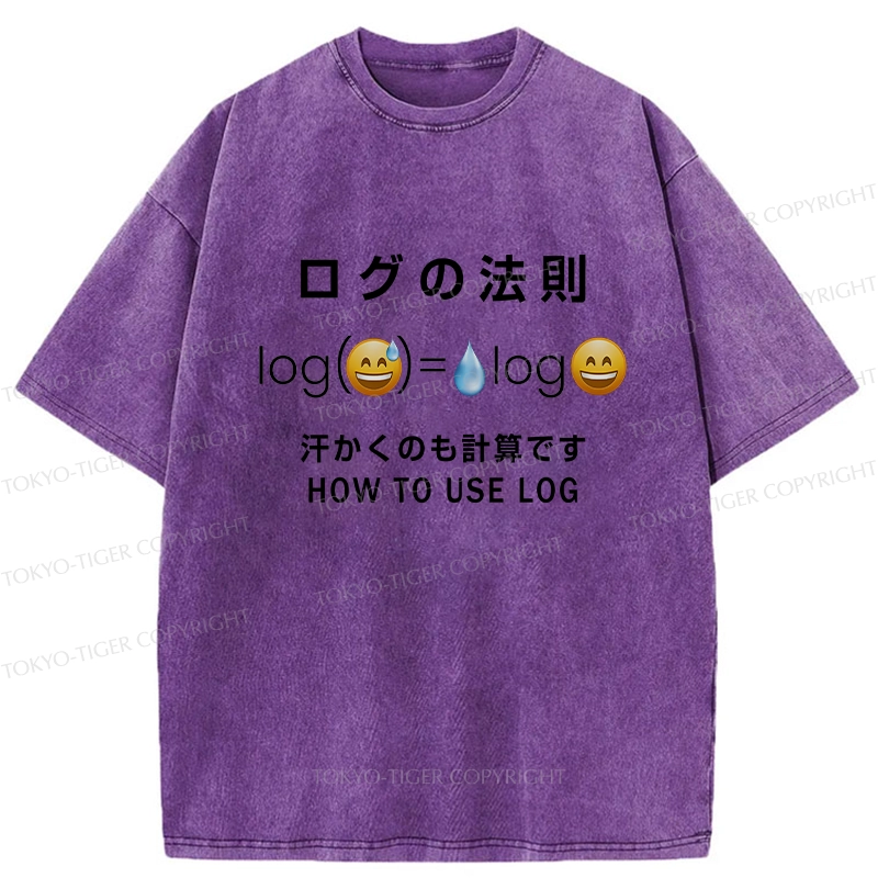 Tokyo-Tiger Funny How To Use Log Washed T-Shirt