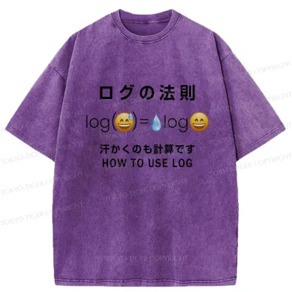 Tokyo-Tiger Funny How To Use Log Washed T-Shirt