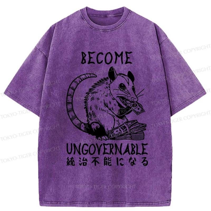 Tokyo-Tiger Ungovernable Opossum Washed T-Shirt
