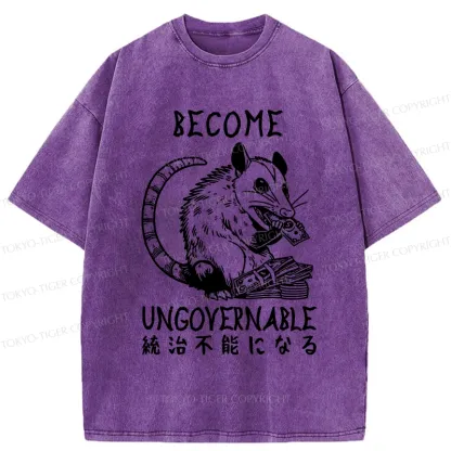 Tokyo-Tiger Ungovernable Opossum Washed T-Shirt